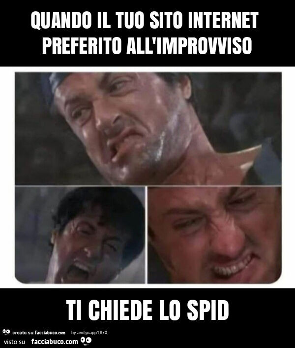 Quando il tuo sito internet preferito all'improvviso ti chiede lo spid