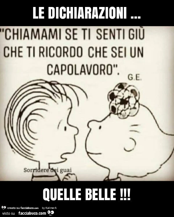 Le dichiarazioni&hellip; quelle belle
