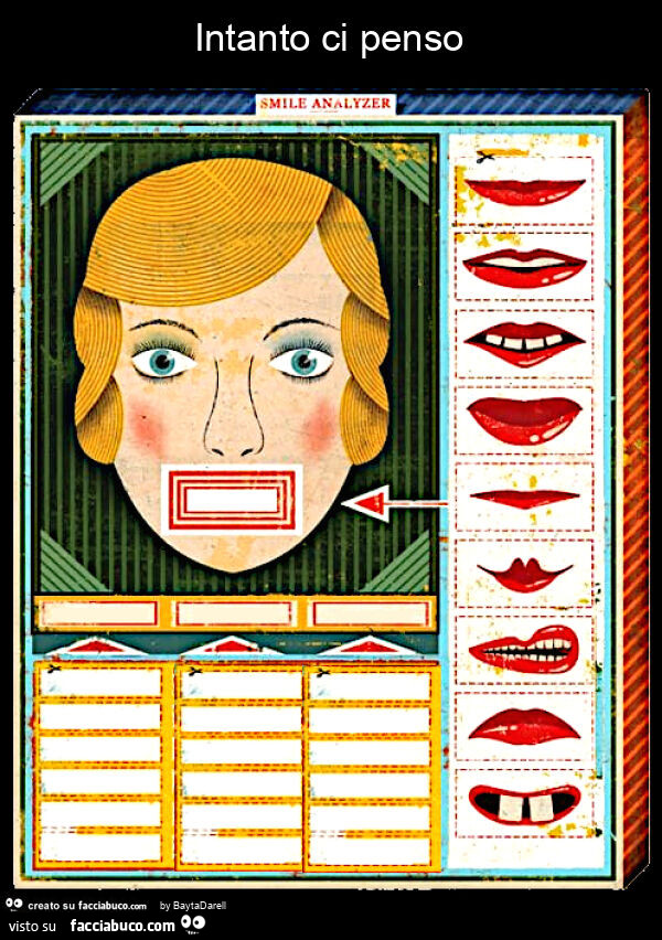 Smile analyzer. Intanto ci penso