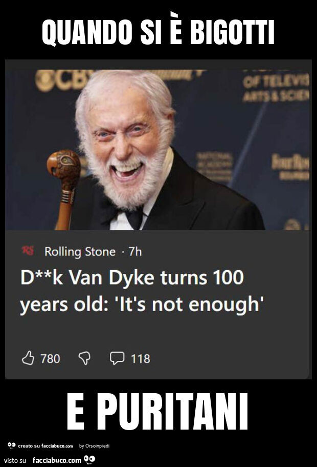 Quando si è bigotti e puritani