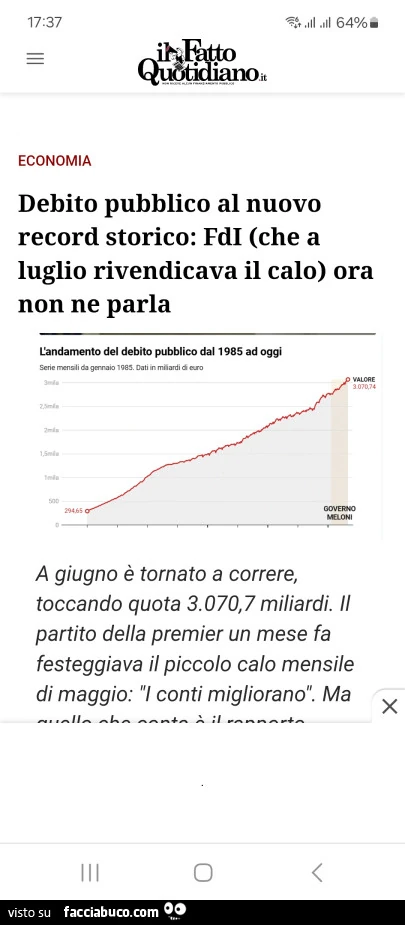 Debito pubblico al nuovo record storico