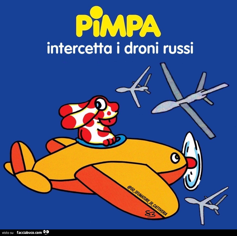 Pimpa intercetta i droni russi