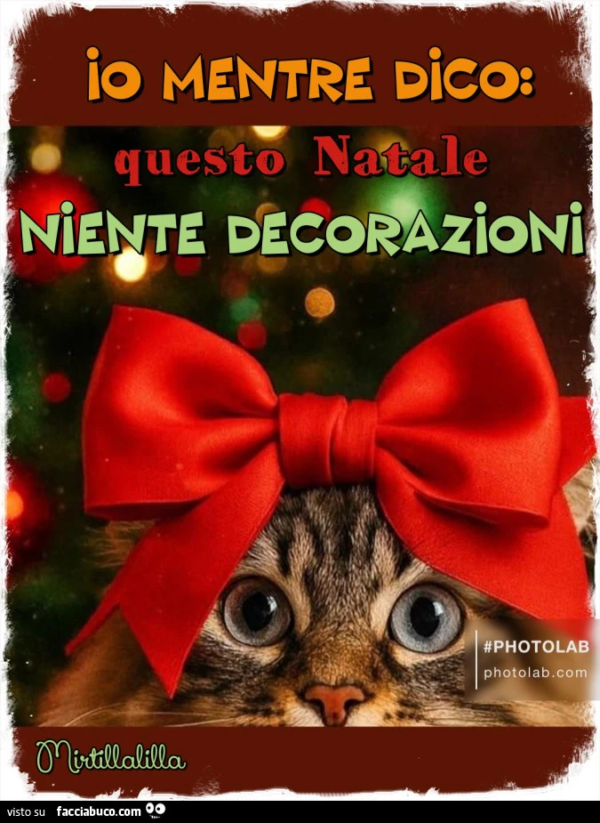 Niente decorazioni