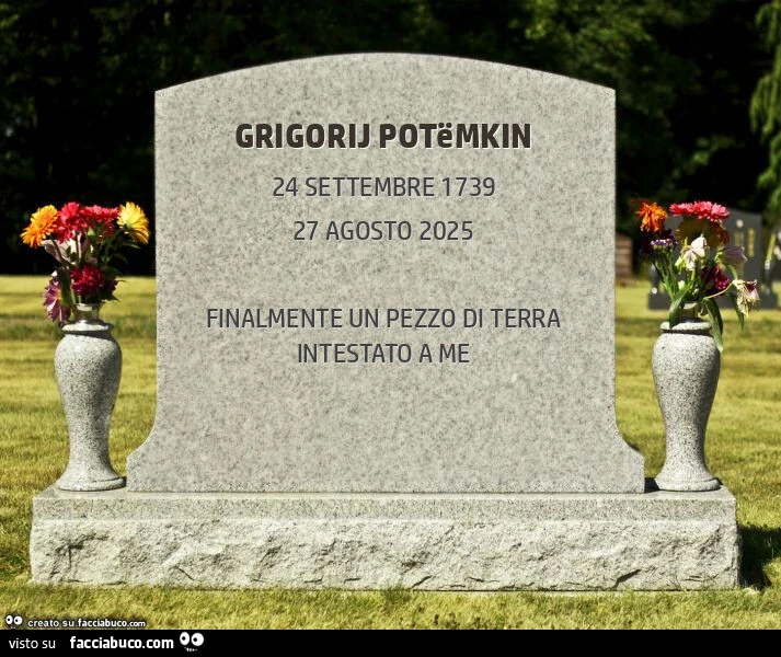 Grigorij potëmkin. Finalmente un pezzo di terra intestato a me