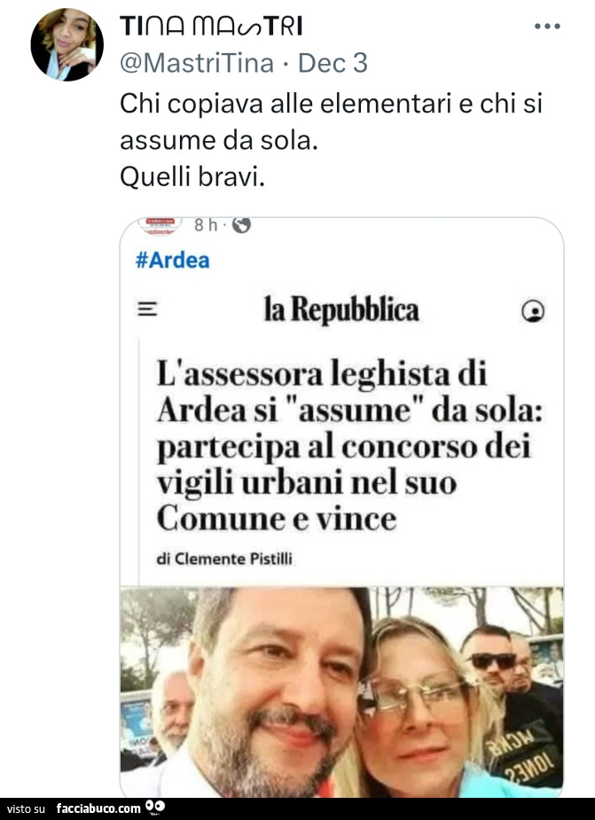 Chi copiava alle elementari e chi si assume da sola. Quelli bravi