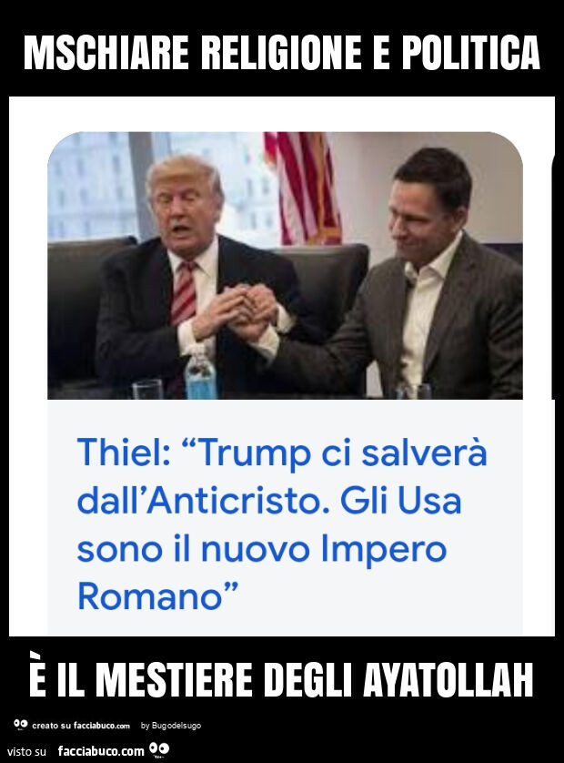 Mschiare religione e politica è il mestiere degli ayatollah