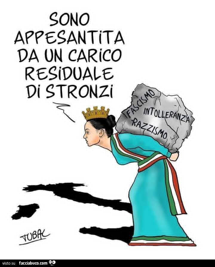 Sono appesantita da un carico residuale di stronzi