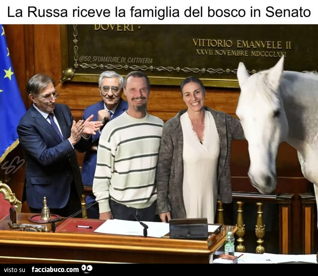 La Russa riceve la famiglia del bosco in Senato