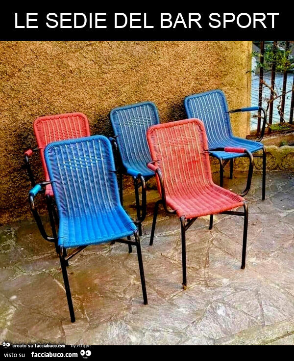 Le sedie del bar sport