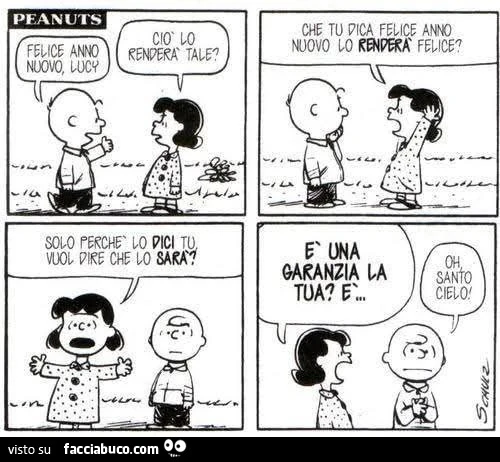 Felice anno nuovo Lucy