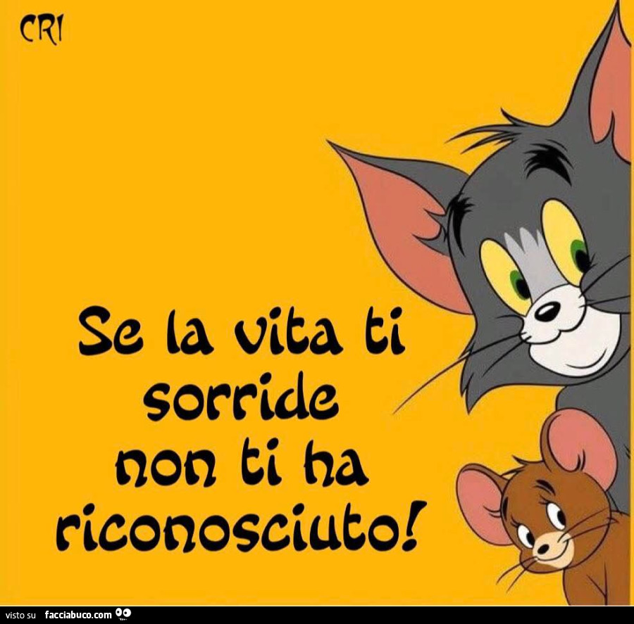 Se la vita ti sorride non ti ha riconosciuto