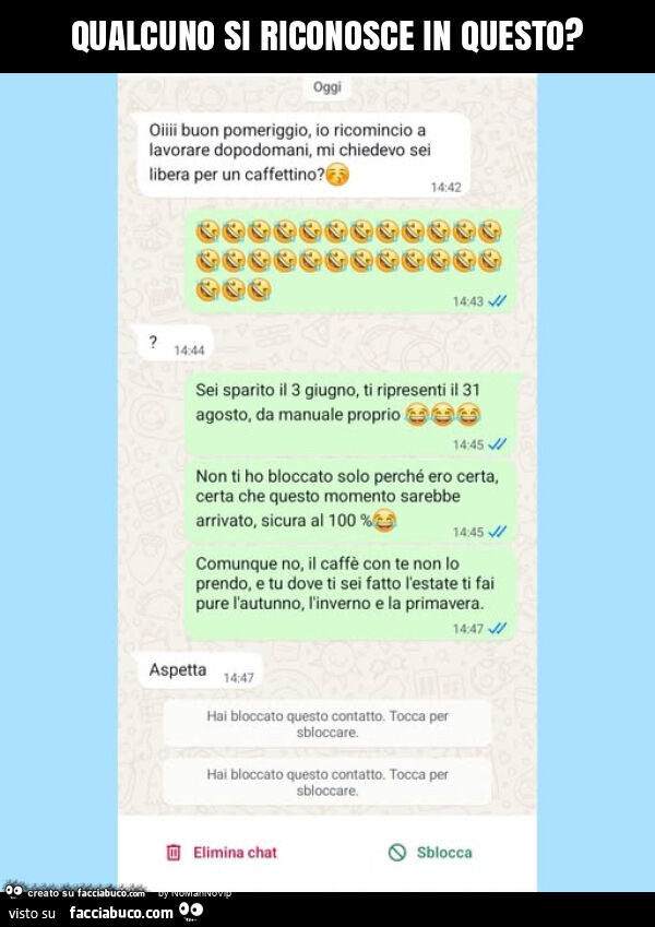 Qualcuno si riconosce in questo?