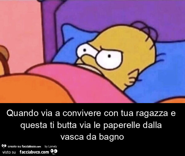 Quando via a convivere con tua ragazza e questa ti butta via le paperelle dalla vasca da bagno