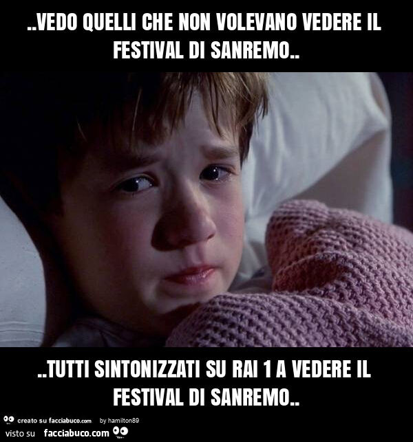 Vedo quelli che non volevano vedere il festival di sanremo&hellip; tutti sintonizzati su rai 1 a vedere il festival di sanremo