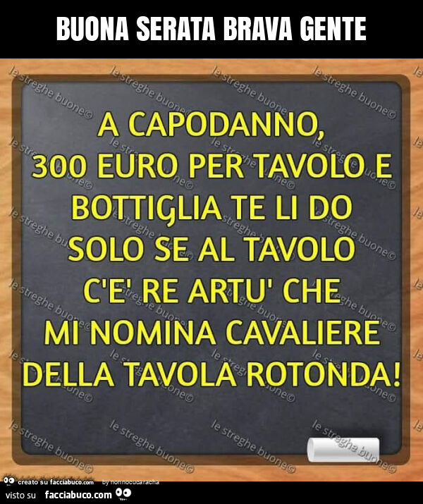 Buona serata brava gente