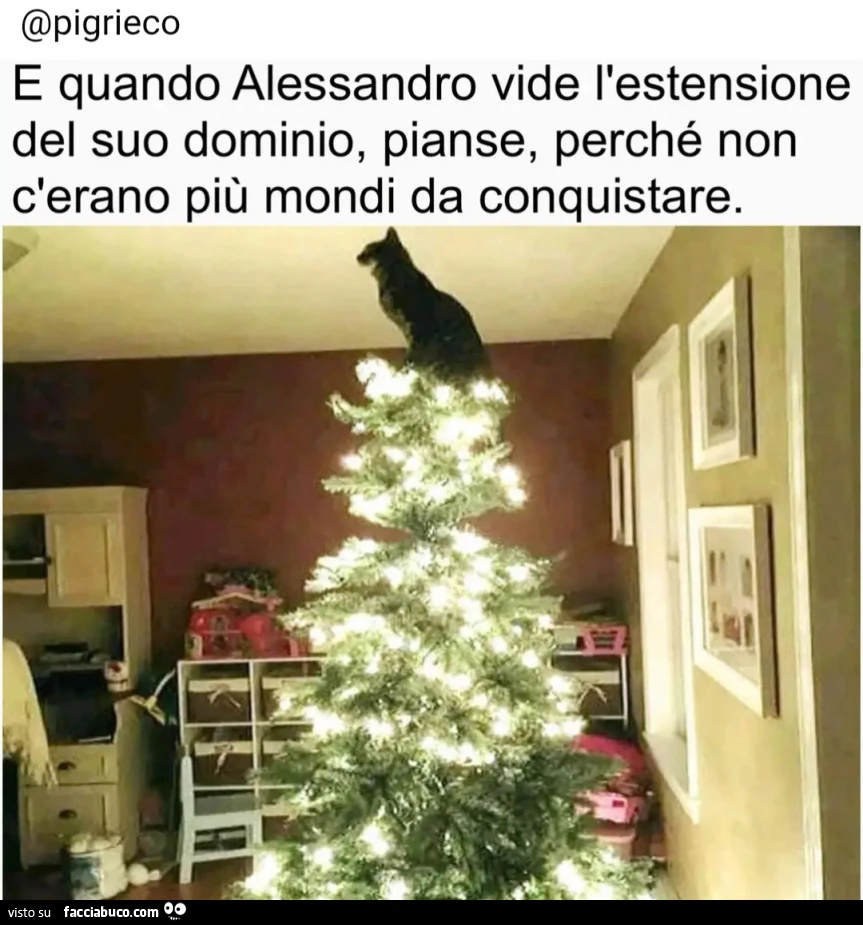 E quando Alessandro video l'estensione del suo dominio pianse perché non c'erano più mondi da conquistare