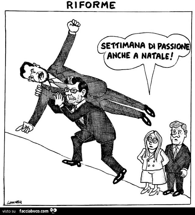 Riforme. Settimana di passione anche a Natale