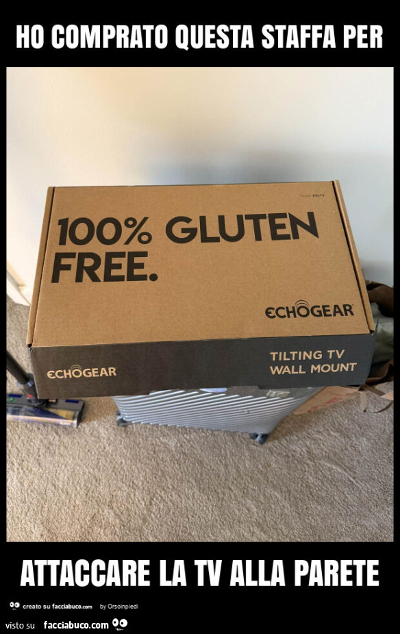 Ho comprato questa staffa per attaccare la tv alla parete