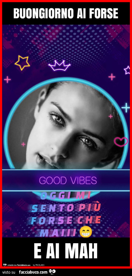 Buongiorno ai forse e ai mah