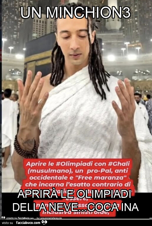 Un minchion3 aprirà le olimpiadi della neve&hellip; coca ina