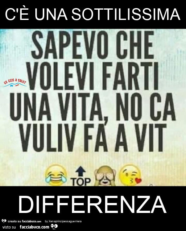 C'è una sottilissima differenza