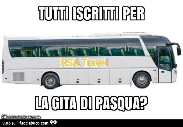 Tutti iscritti per la gita di pasqua?