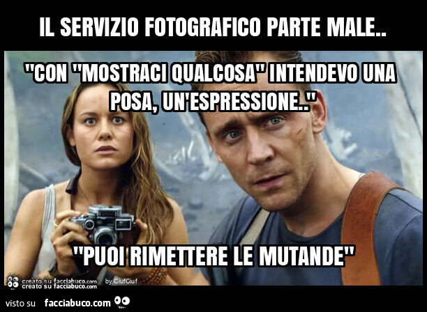Il servizio fotografico parte male
