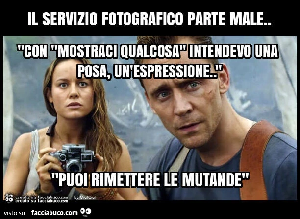 Il servizio fotografico parte male