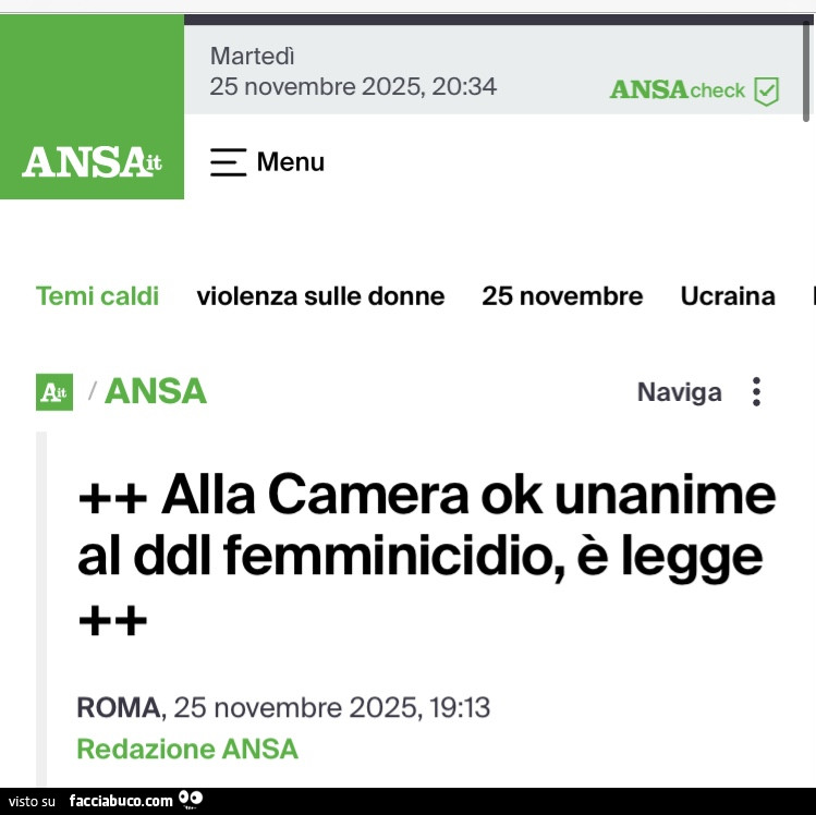 Alla camera ok unanime al ddl femminicidio, è legge