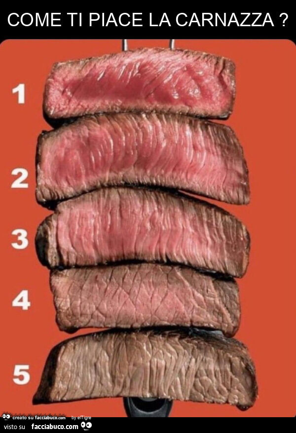 Come ti piace la carnazza?