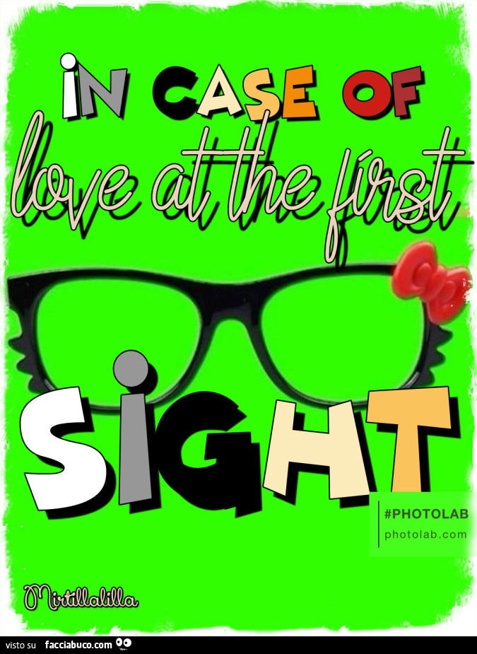 In case of love at the first sight