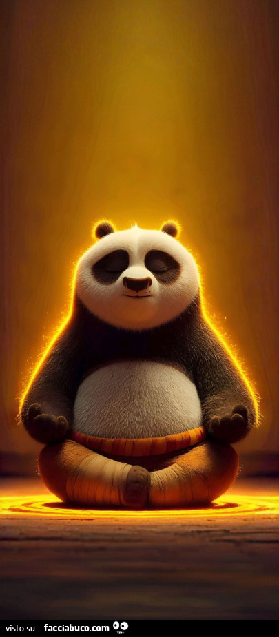 Panda in meditazione