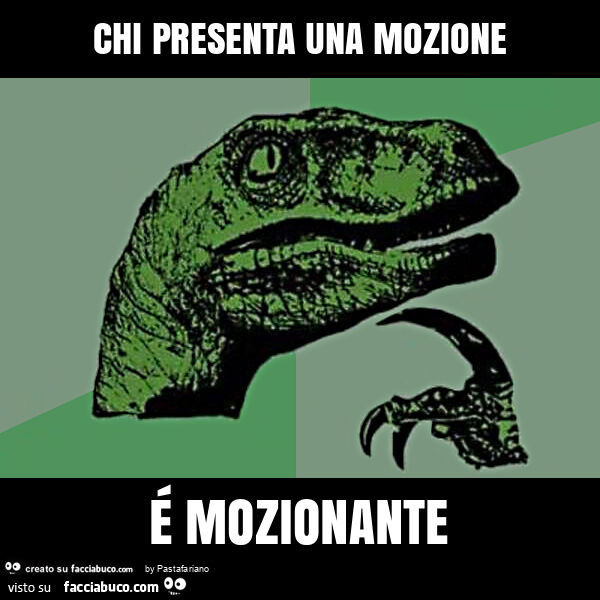 Chi presenta una mozione é mozionante
