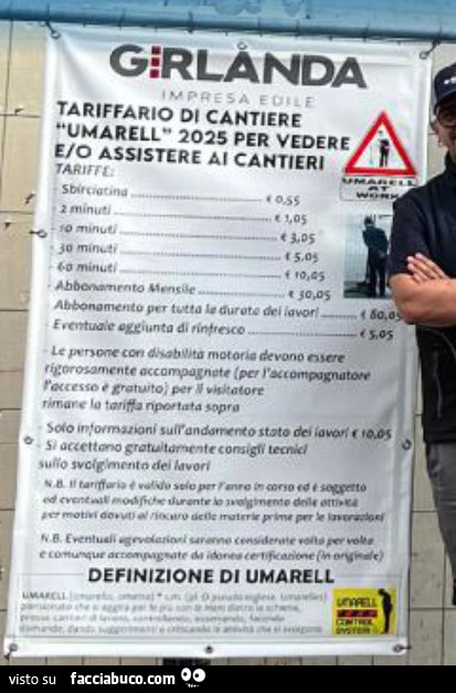Tariffario Umarell