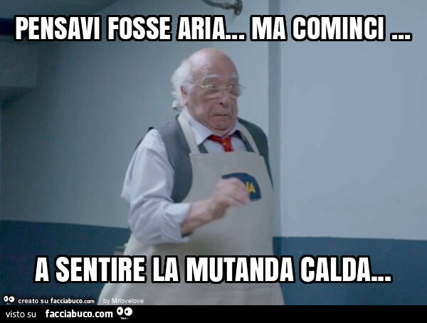 Pensavi fosse aria… ma cominci… a sentire la mutanda calda