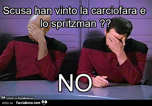 Scusa han vinto la carciofara e lo spritzman? No