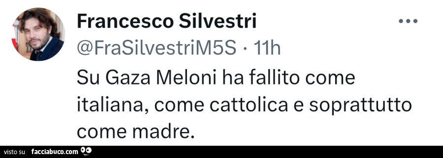 Su gaza meloni ha fallito come italiana, come cattolica e soprattutto come madre
