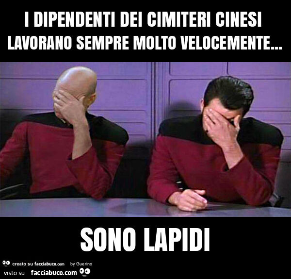 I dipendenti dei cimiteri cinesi lavorano sempre molto velocemente&hellip; sono lapidi
