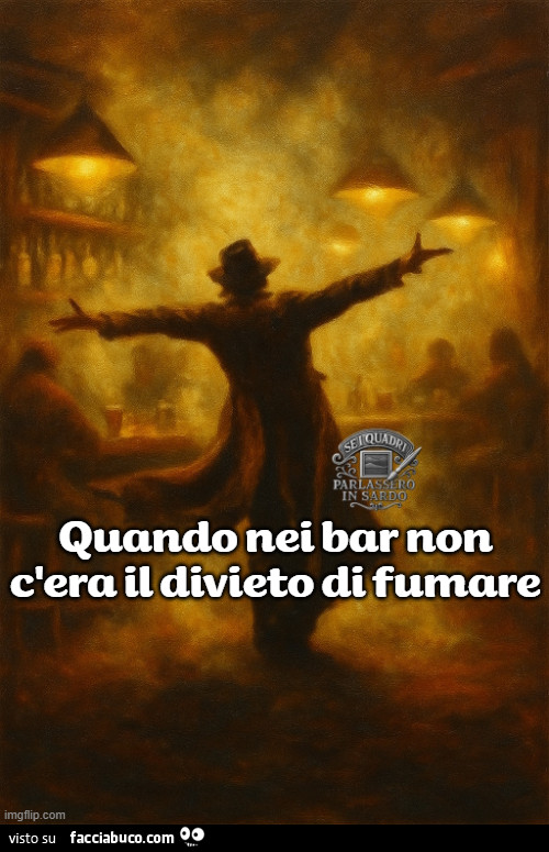 Quando nei bar non c'era il divieto di fumare