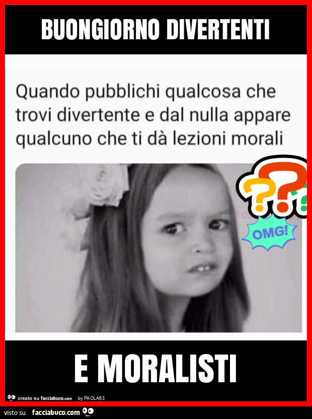 Buongiorno divertenti e moralisti