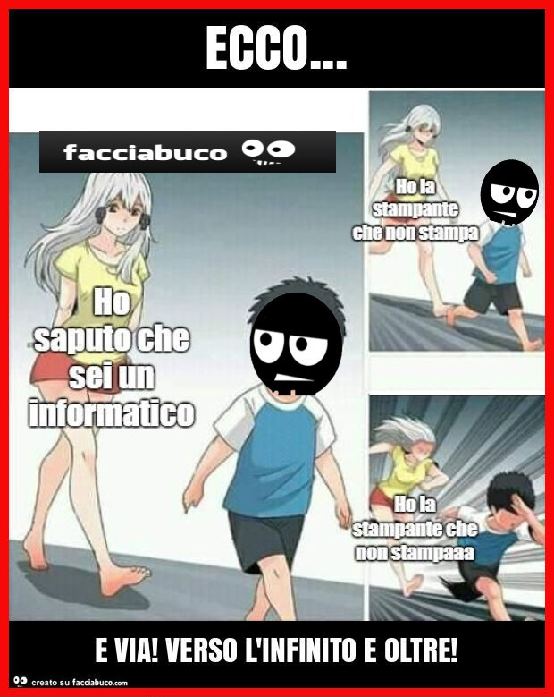 Ecco&hellip; e via! Verso l'infinito e oltre