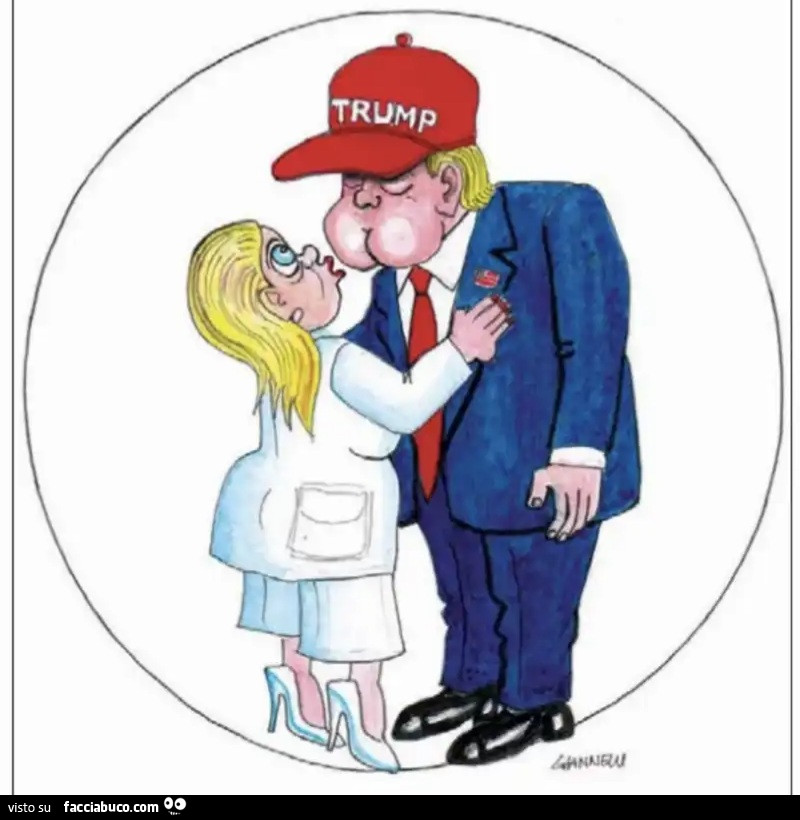 Bacio Meloni Trump