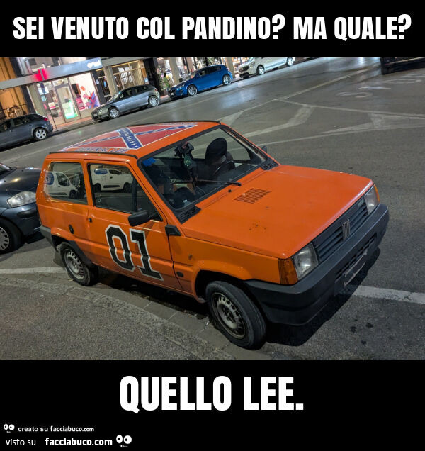 Sei venuto col pandino? Ma quale? Quello lee