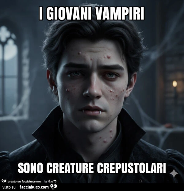 I giovani vampiri sono creature crepustolari