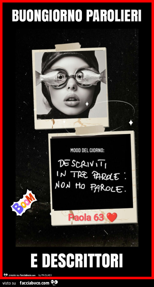 Buongiorno parolieri e descrittori