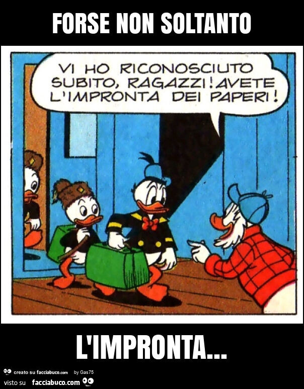 Forse non soltanto l'impronta