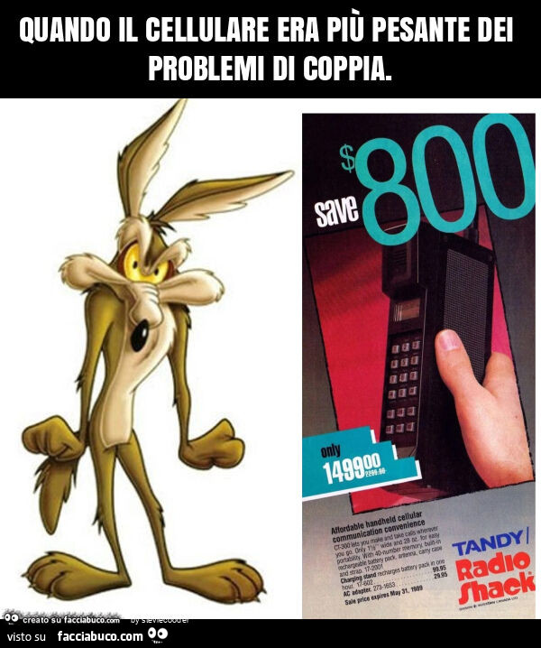 Quando il cellulare era più pesante dei problemi di coppia