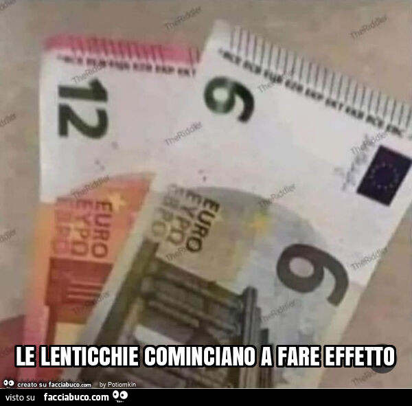 Le lenticchie cominciano a fare effetto