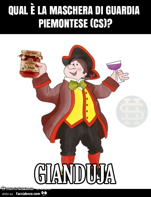 Qual è la maschera di guardia piemontese (cs)?