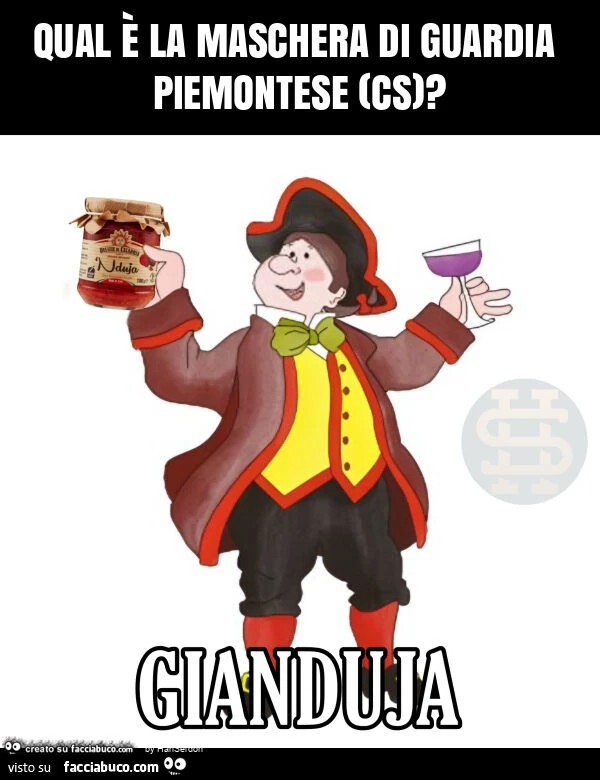 Qual è la maschera di guardia piemontese (cs)?